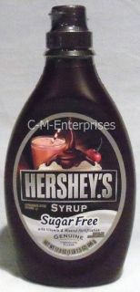 Hersheys Sugar Free Chocolate Syrup 17 5 oz Bottle