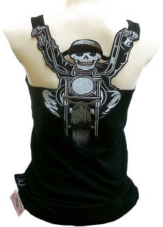 Rockabilly Punk Rock Baby Chopper Biker Skull Hot Rod Tattoo Tank Top