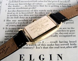 Mens 1959 Lord Elgin 10K SOLID GOLD 23j USA Vintage Watch + ORIG. BOX