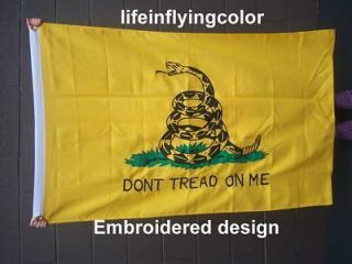 Gadsden 3x5 Flag Dont Tread on Me Embroidered Huge New