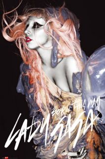 Lady Gaga Born This Way Orange Hair New Music Poster