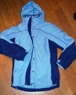 Womens Columbia Core Interchange 3in1 Coat Jacket Fleece Blue Gray