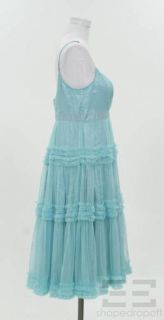 Frock Plenty by Tracy Reese Blue Tiered Tulle Sleeveless Dress Size 12