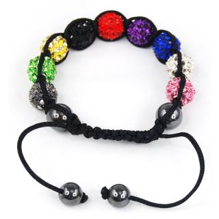Mixcolor Shamballa Bracelets Friendship Disco Ball Bracelet Pave Beads