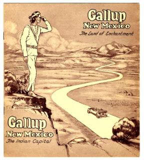 Gallup New Mexico Sepia Gravure Booklet 1920s Indian Capital Land of
