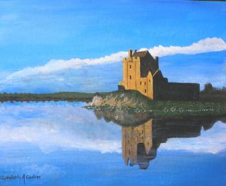 Dunguaire Castle Galway 8X10 Ireland Irish Original Painting