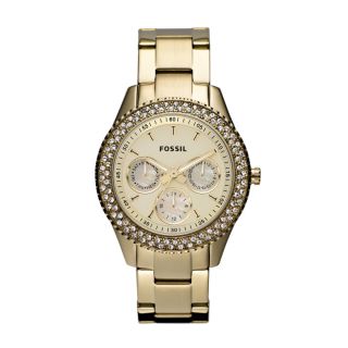Fossil Womens Stella Stainless Steel Watch – Gold Tone #ES3101