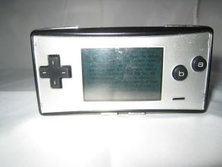 Nintendo Game Boy micro Silver Bundle/ w The Incredibles game, no