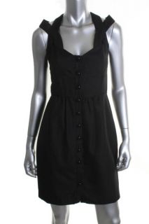 Frock by Tracy Reese New Delaney Black Open Back Button Little Black