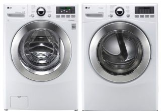LG Washer Gas Dryer Set WM3070HWA DLGX3071W 3 7 CU ft Front Turbowash