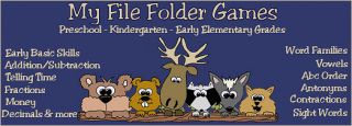 260 File Folder Games Preschool Kindergarten 4th Grade