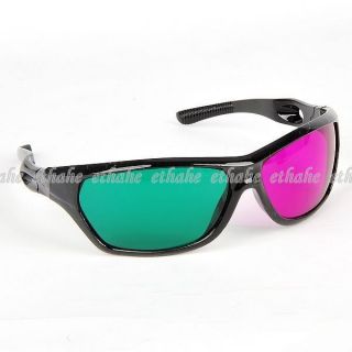 Green Purple 3D Movie Glasses Anaglyph Film Game E1EO0G