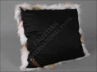  Island fox fur pillow   real fur fox pillow   genuine fur pillow fox