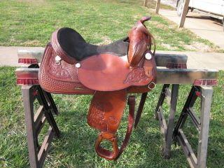 Tex Tan Tex Flex 17 Hereford Leather Saddle Suede Seat Trail Yoakum
