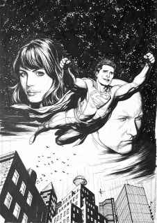 Gary Frank Superman Smallville Cover Original Comic Art