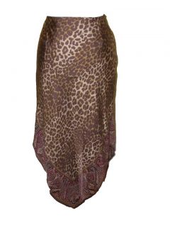 Gap Silk Leopard Asymmetrical Handkerchief Skirt 6