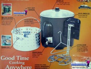  28qt Electric Digital Turkey Fryer Steamer Boil Cajun Injector