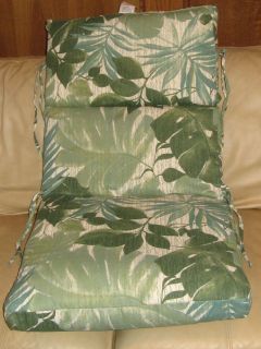 Tahiti Floral Green Patio Outdoor Chair Cushion New