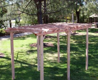 Garden Craft Solid California Redwood Pergola New 10x16 Unit
