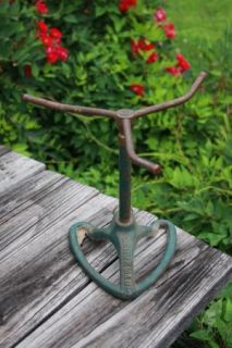 Vintage Sprinkler Lawn Garden Yard Green Spot Cast Iron and Brass