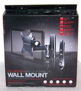 New Full Motion Small Flat Panel TV Wall Mount Up to 32 Pans Swivels