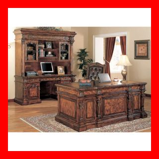  Cherry Brown Solid Wood Executive Desk Office Furniture
