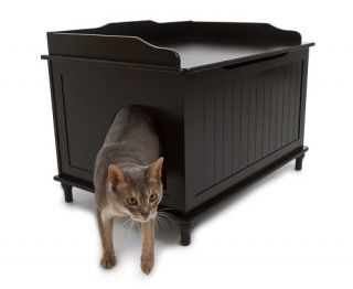 Designer Catbox Wood Litter Box Enclosure in Black DCB B Cat Kitten