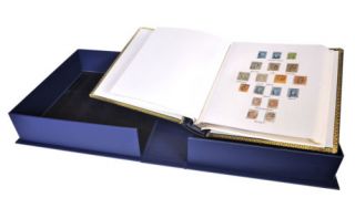 Frank Godden de Luxe Stamp Album Slipcase Blue