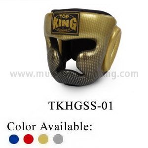  Muay Thai Kick Boxing K1 MMA Head Gear Guard Super Star TKHGSS 01 Gold