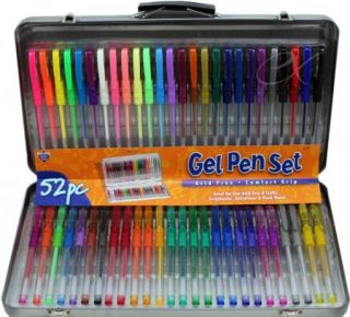 Gel Pen Set 52PC in Metal Tin Great for Scrapbooks Invitations & Much