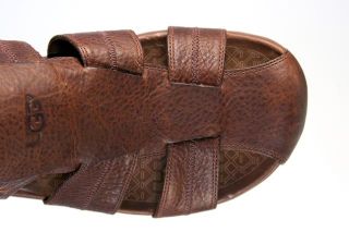 UGG Frankston Cognac Leather Sandals Mens Size 9 US 8 UK 41 5 EU New