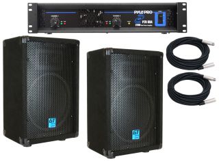  DJ PZR6XA Rack PA 2200W Amp Amplifier Gemini GT 1004 Speakers
