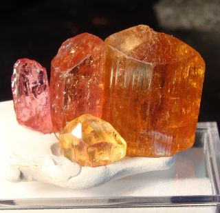  PINK Orange YELLOW Golden Imperial Topaz Terminated Gemstones Crystals