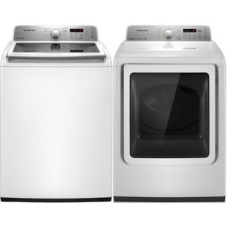 New Samsung White Top Load Washer and Gas Dryer Set WA422PRHDWR