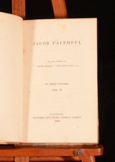 1834 Jacob Faithful Captain Frederick Marryat Volume Two First Edition