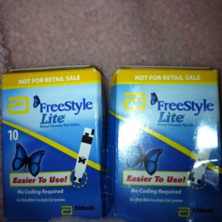 20 Freestyle Lite Test Strip 2 Boxes of 10 Each