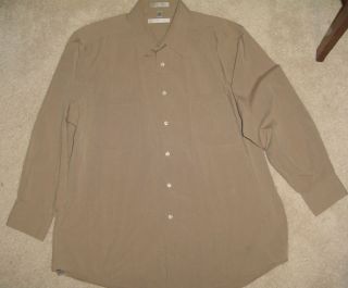 Geoffrey Beene 2 Pocket Chambray Long Sleeve Dress Shirt Size 17 32 33