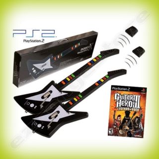 2X Wireless Guitar Controllers Guitar Hero 3 Game PS2