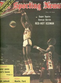 1974 Sporting News Virginia Squires George Gervin ABA