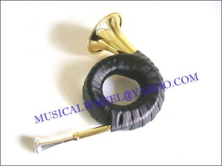 this horn features brass lacquered finish diameter of the bell 3