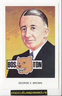George V Brown Boston NHL Hockey Hall of Fame Postcard