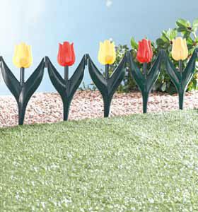 Tulip Garden Fence Edging Pack of 4 Fencing Flowers New