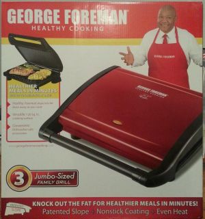 George Foreman GRV120R Jumbo Sized Family Grill Red