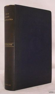 Thus Spake Zarathustra Nietzsche Limited 1st Edition