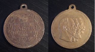  Patriotic Medal Emperors Friedrich III Wilhelm I and II 1888