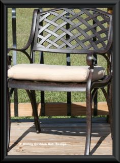 Outdoor Patio Furniture Replacement Dining Chair Cushion Color Beige
