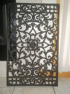 French Wrought Iron Garden Scroll Wall Decor Grille