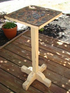  Antique Shabby Chippy Wood Plant Stand Garden Porch Patio