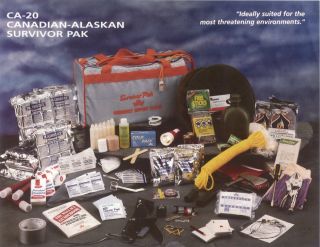 SURVIVAL KIT   Canadian Alaskan Aircraft Survival Support Unit w/over