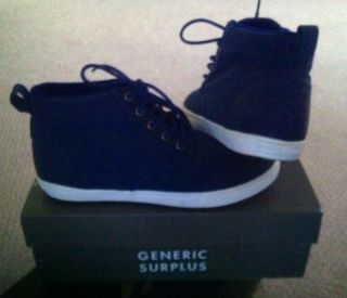 NWB Generic Surplus Mens Argus Canvas Boot Blue Sneakers Sz 9 MSRP $